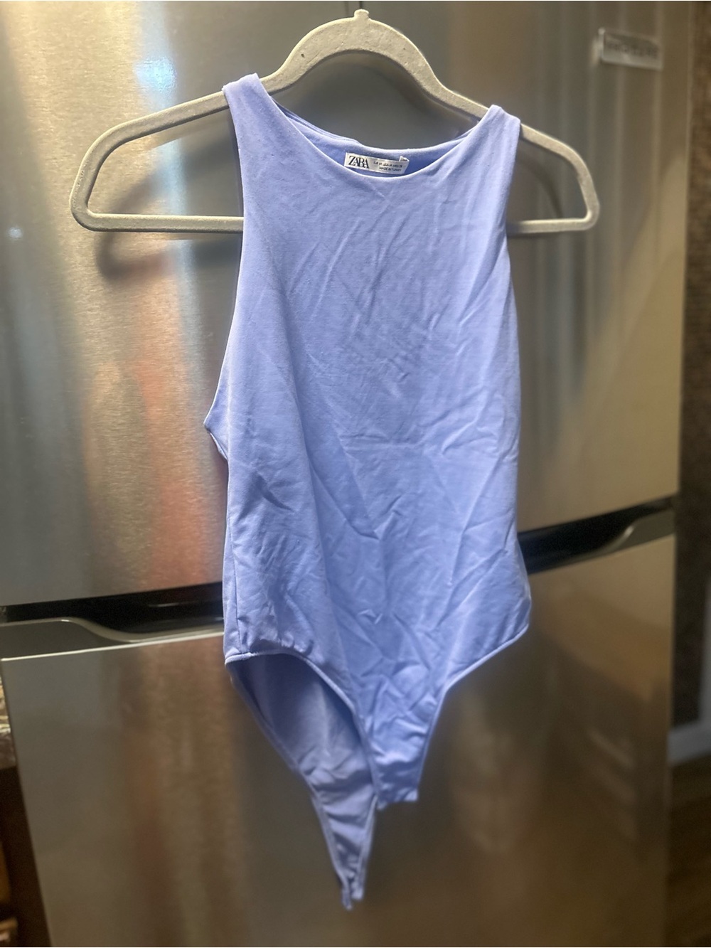 Zara Lilac High-Neck Bodysuit
